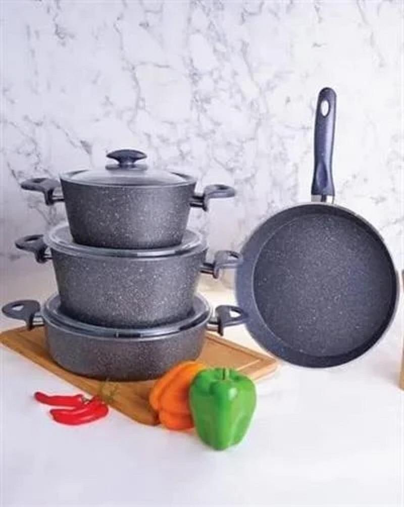 Taşev Scarlett 7 Parça Granit Seti