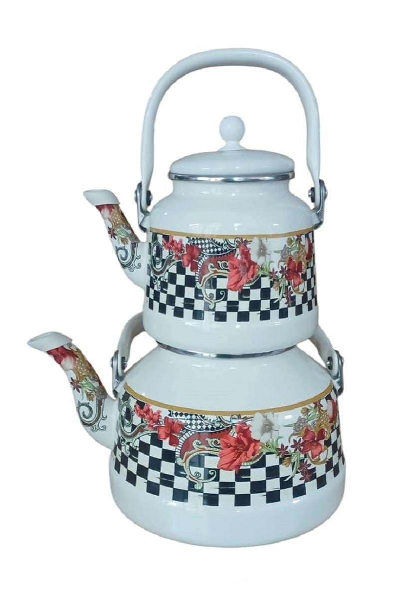 Alev 3,5 Lt. Erzurum Model Çaydanlık Tk.-Damalı