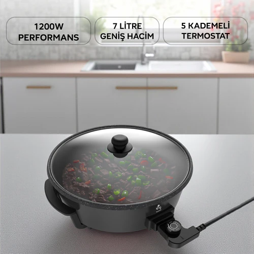 King K2101 Tavazade Pizza Tenceresi Siyah*4