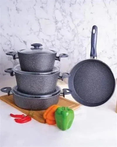 Taşev Scarlett 7 Parça Granit Seti