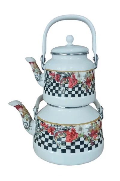 Alev 3,5 Lt. Erzurum Model Çaydanlık Tk.-Damalı