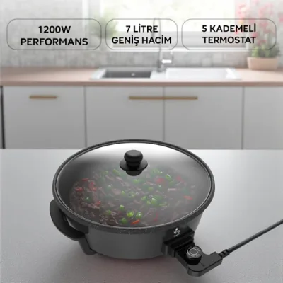 King K2101 Tavazade Pizza Tenceresi Siyah*4