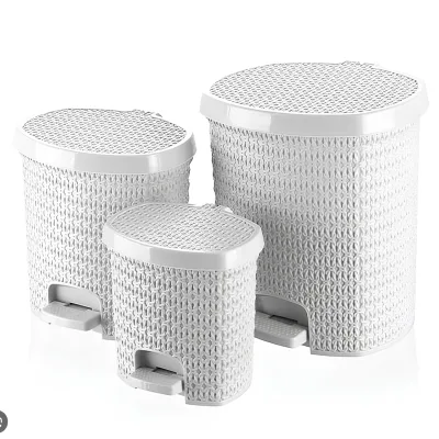 Tuffex TP4513 Örme Mega 3 Lü Pedallı Çöp Kovası Se